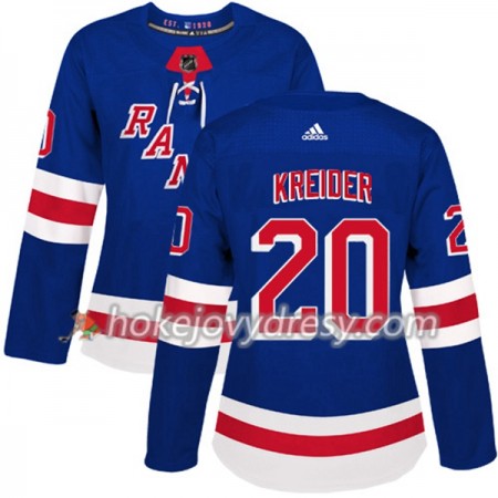 Dámské Hokejový Dres New York Rangers Chris Kreider 20 Adidas 2017-2018 Modrá Authentic